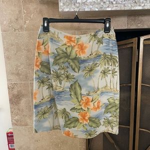 NWT 100% Silk Tommy Bahama Caribbean Current Skirt